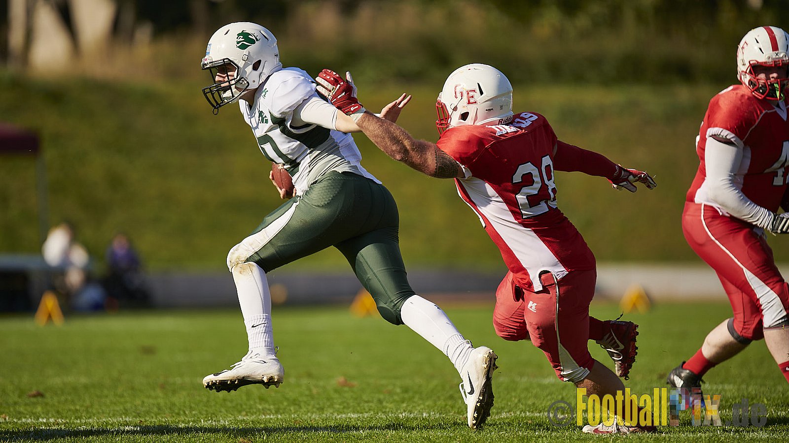 AFCV NRW Regionalliga Season 2021 Gelsenkirchen Devils vs. Bielefeld Bulldogs am 9.10.2021 im Fürstenbergstadion, Fischerstraße 35, 45899 Gelsenkirchen-Horst, Punkte Endstand 0 : 42.
[Bildnummer: 2021-10-09_0141] - GelsenkirchenDevilsVsBielefeldBulldogs