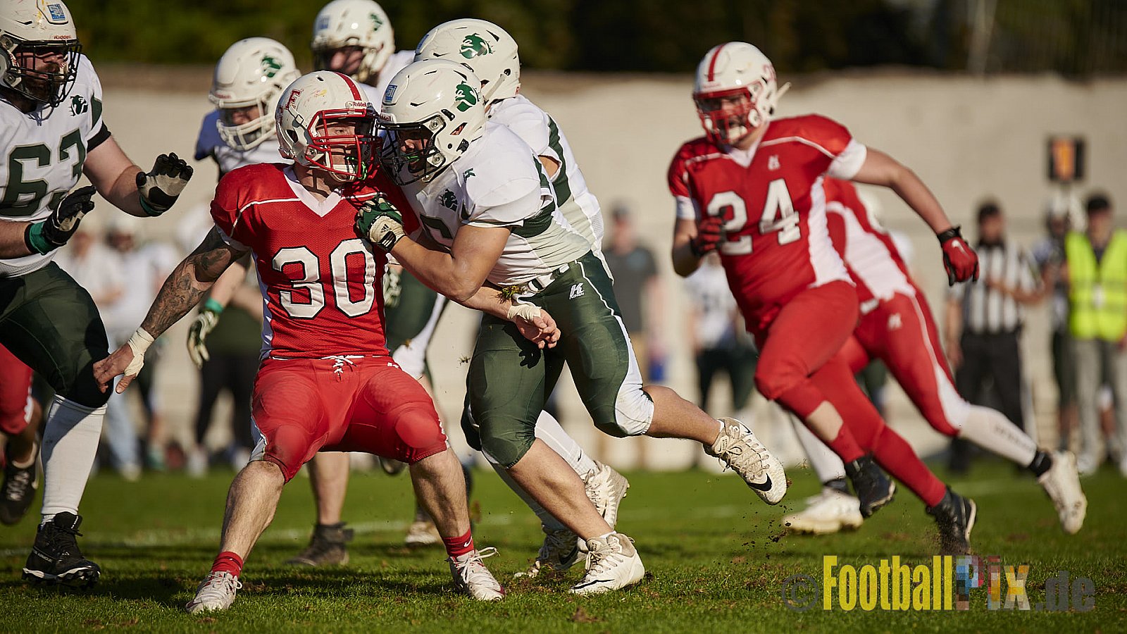 AFCV NRW Regionalliga Season 2021 Gelsenkirchen Devils vs. Bielefeld Bulldogs am 9.10.2021 im Fürstenbergstadion, Fischerstraße 35, 45899 Gelsenkirchen-Horst, Punkte Endstand 0 : 42.
[Bildnummer: 2021-10-09_0186] - GelsenkirchenDevilsVsBielefeldBulldogs