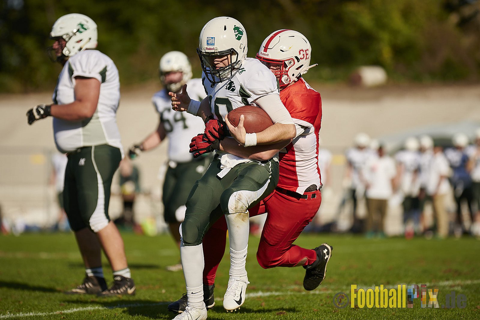 AFCV NRW Regionalliga Season 2021 Gelsenkirchen Devils vs. Bielefeld Bulldogs am 9.10.2021 im Fürstenbergstadion, Fischerstraße 35, 45899 Gelsenkirchen-Horst, Punkte Endstand 0 : 42.
[Bildnummer: 2021-10-09_0231] - GelsenkirchenDevilsVsBielefeldBulldogs