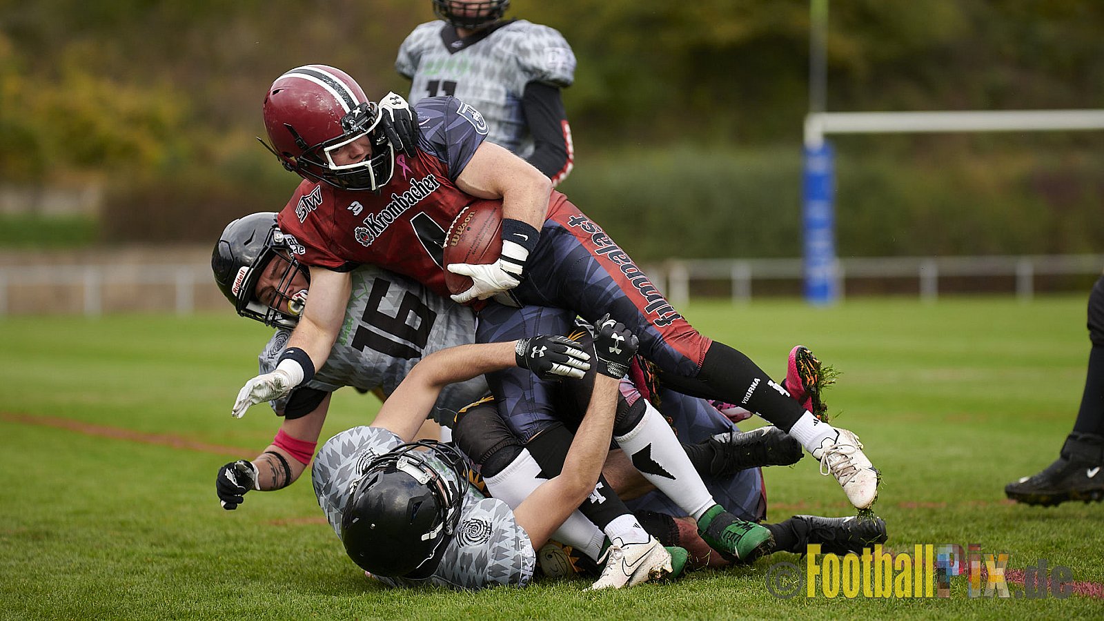 AFCV NRW Verbandsliga Season 2021 Iserlohn Titans vs. Minden Wolves am 16.10.2021 im Hermberg Statdion Süd, Immermannstraße, 58636 Iserlohn, Punkte Endstand 9 : 16.
[Bildnummer: 2021-10-16_0105] - IserlohnTitansVsMindenWolves