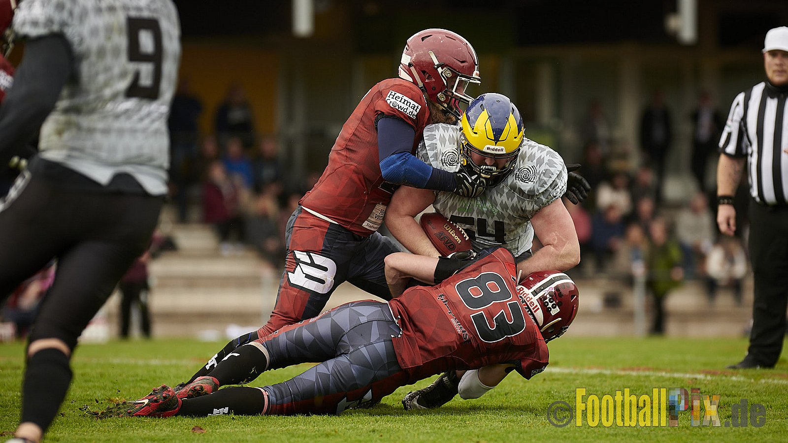 AFCV NRW Verbandsliga Season 2021 Iserlohn Titans vs. Minden Wolves am 16.10.2021 im Hermberg Statdion Süd, Immermannstraße, 58636 Iserlohn, Punkte Endstand 9 : 16.
[Bildnummer: 2021-10-16_0184] - IserlohnTitansVsMindenWolves