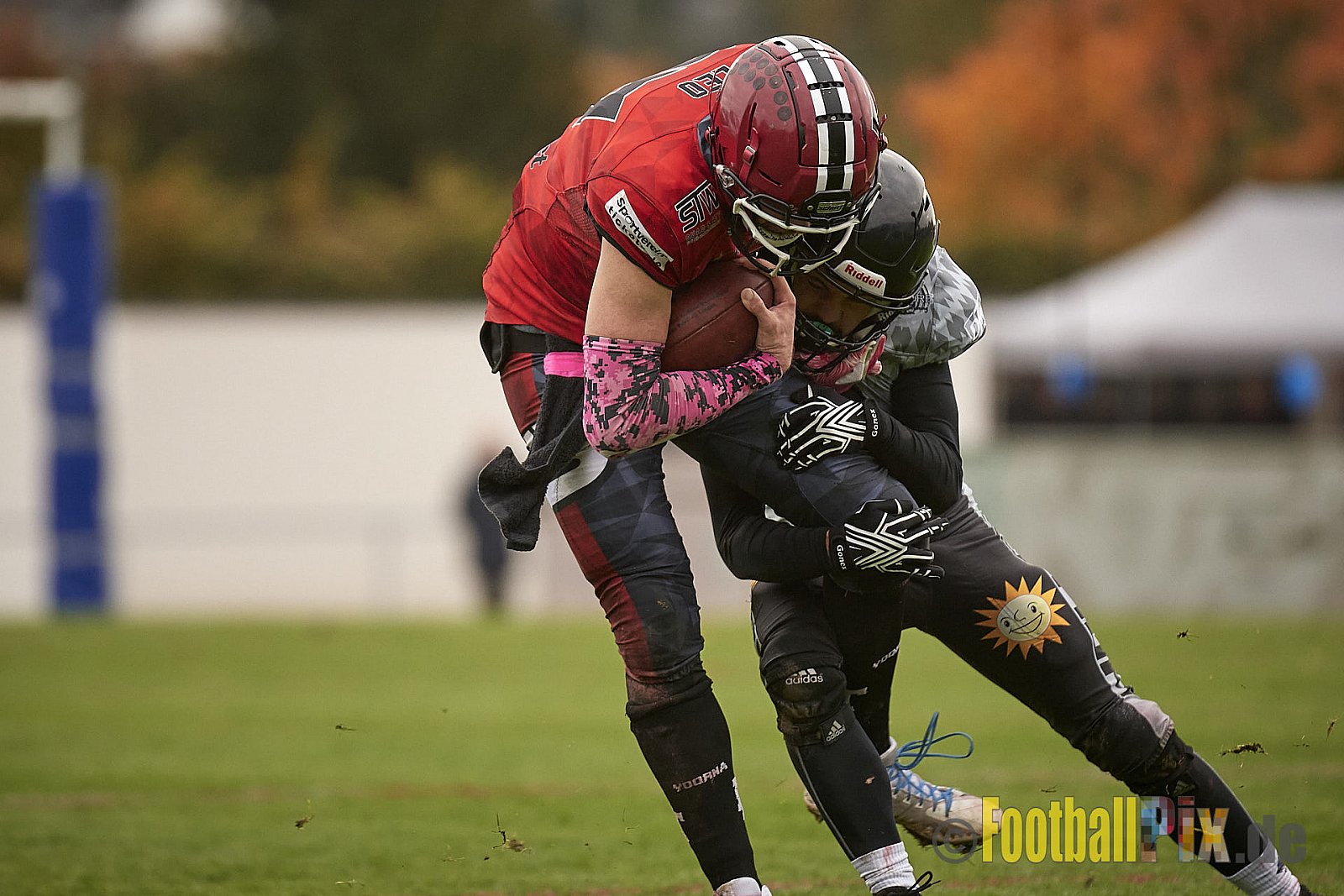 AFCV NRW Verbandsliga Season 2021 Iserlohn Titans vs. Minden Wolves am 16.10.2021 im Hermberg Statdion Süd, Immermannstraße, 58636 Iserlohn, Punkte Endstand 9 : 16.
[Bildnummer: 2021-10-16_0318] - IserlohnTitansVsMindenWolves