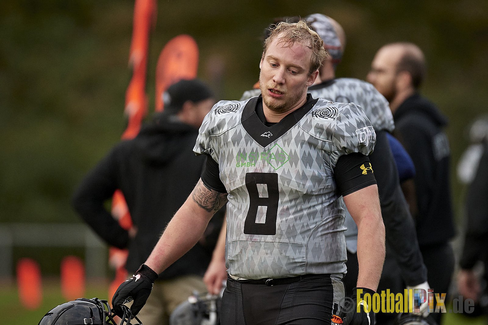 AFCV NRW Verbandsliga Season 2021 Iserlohn Titans vs. Minden Wolves am 16.10.2021 im Hermberg Statdion Süd, Immermannstraße, 58636 Iserlohn, Punkte Endstand 9 : 16.
[Bildnummer: 2021-10-16_0431] - IserlohnTitansVsMindenWolves