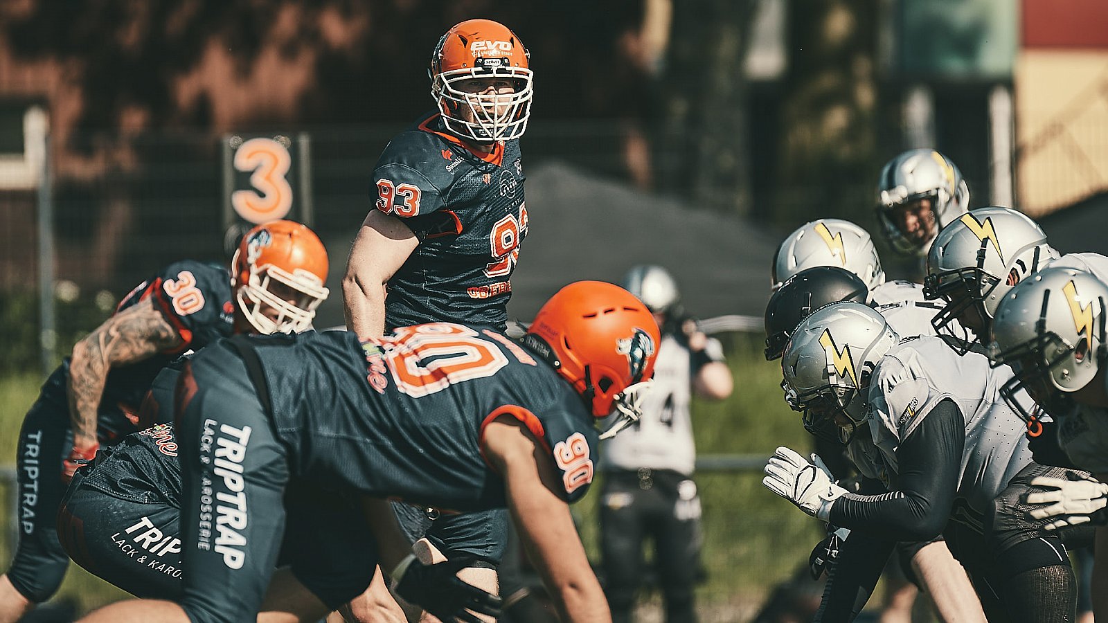 AFCV NRW Liga Season 2022 Oberhausen Tornados vs. Lüdenscheid Lightnings am 15.05.2022 im Stadion Sterkrade, 46145 Oberhausen, Punkte Endstand 26 : 36.
[Bildnummer: 2022-05-15_0194] - OberhausenTornadosVsLuedenscheidLightnings