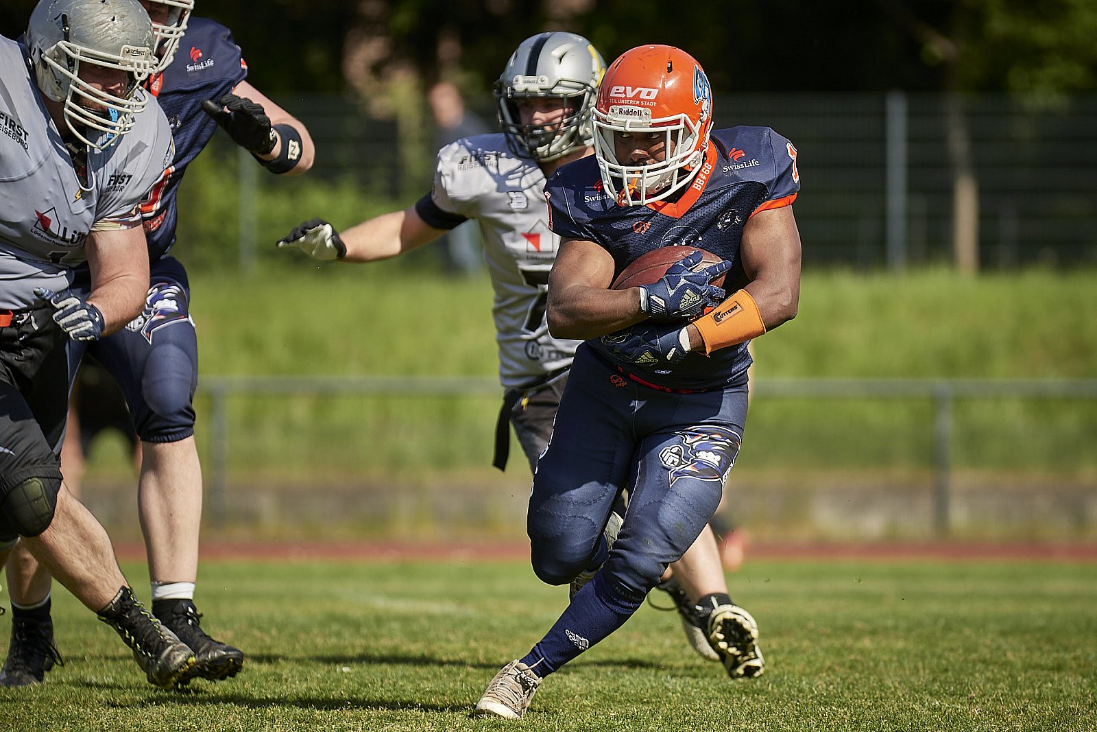 AFCV NRW Liga Season 2022 Oberhausen Tornados vs. Lüdenscheid Lightnings am 15.05.2022 im Stadion Sterkrade, 46145 Oberhausen, Punkte Endstand 26 : 36.
[Bildnummer: 2022-05-15_0267] - OberhausenTornadosVsLuedenscheidLightnings