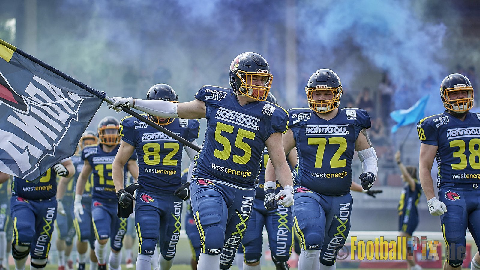 GFL2 Season 2022 Assindia Cardinals vs. Paderborn Dolphins am 22.05.2022 im Stadion Am Hallo, 45141 Essen. Spiel Endstand 14 : 31. Bildnummer: 2022-05-22_0016 - AssindiaCardinalsVsPaderbornDolphins