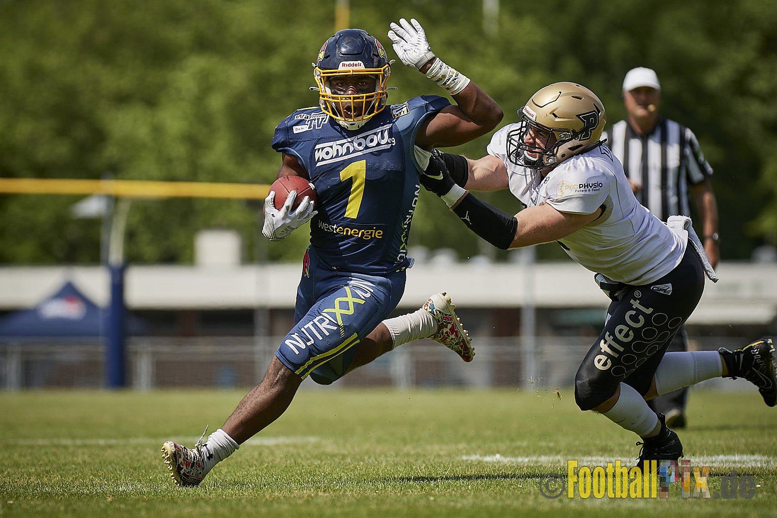 GFL2 Season 2022 Assindia Cardinals vs. Paderborn Dolphins am 22.05.2022 im Stadion Am Hallo, 45141 Essen. Spiel Endstand 14 : 31. Bildnummer: 2022-05-22_0107 - AssindiaCardinalsVsPaderbornDolphins