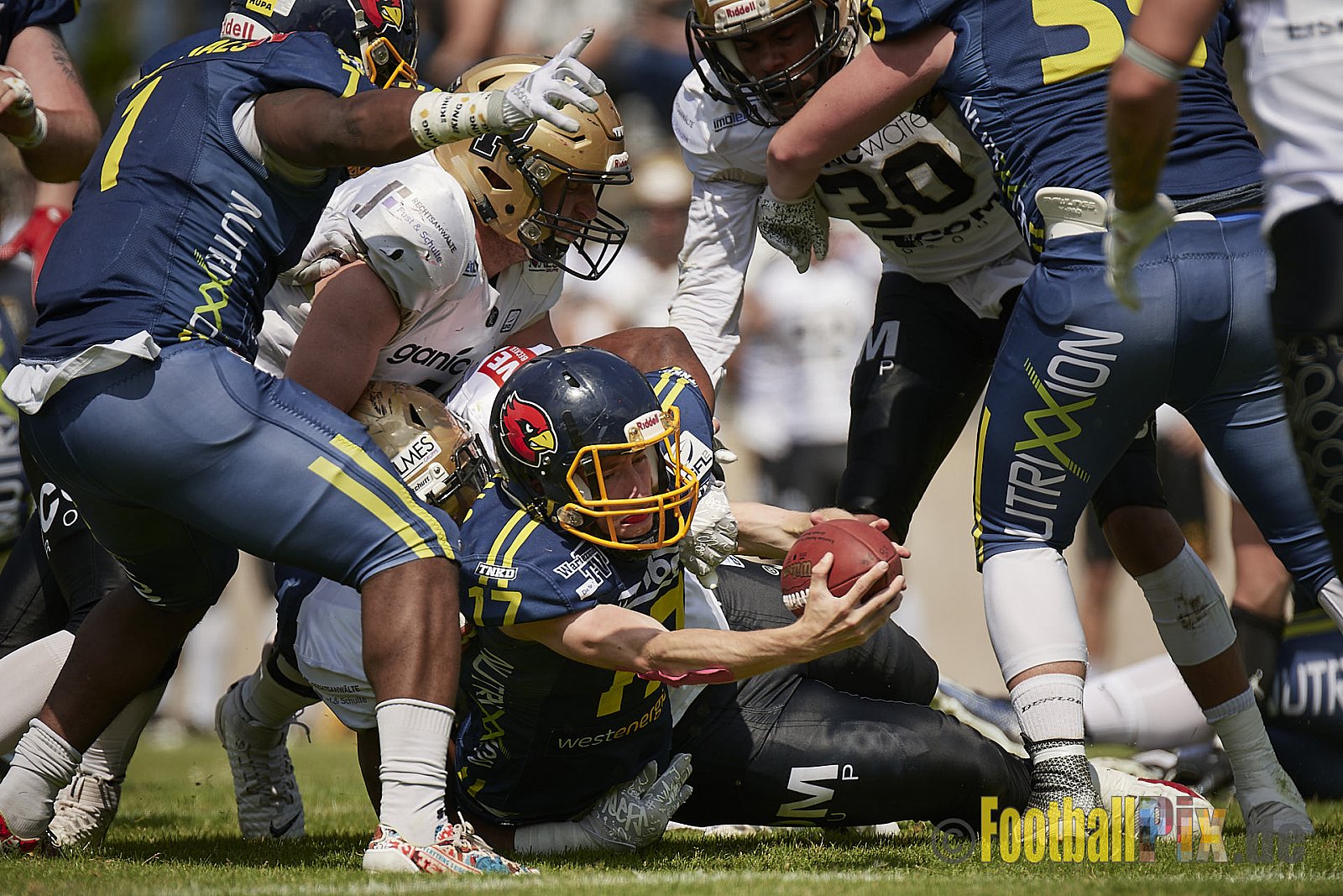GFL2 Season 2022 Assindia Cardinals vs. Paderborn Dolphins am 22.05.2022 im Stadion Am Hallo, 45141 Essen. Spiel Endstand 14 : 31. Bildnummer: 2022-05-22_0115 - AssindiaCardinalsVsPaderbornDolphins