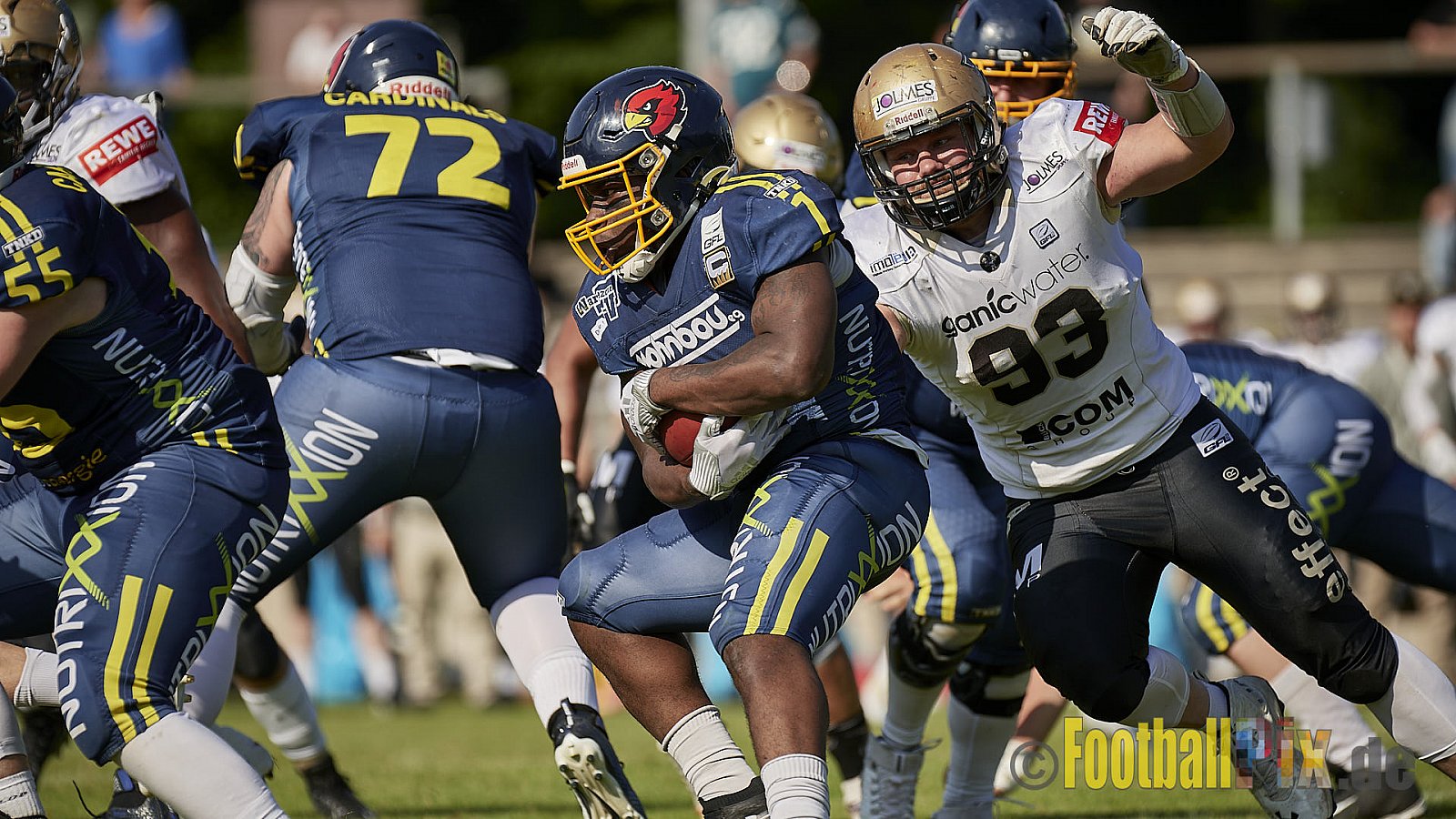 GFL2 Season 2022 Assindia Cardinals vs. Paderborn Dolphins am 22.05.2022 im Stadion Am Hallo, 45141 Essen. Spiel Endstand 14 : 31. Bildnummer: 2022-05-22_0490 - AssindiaCardinalsVsPaderbornDolphins