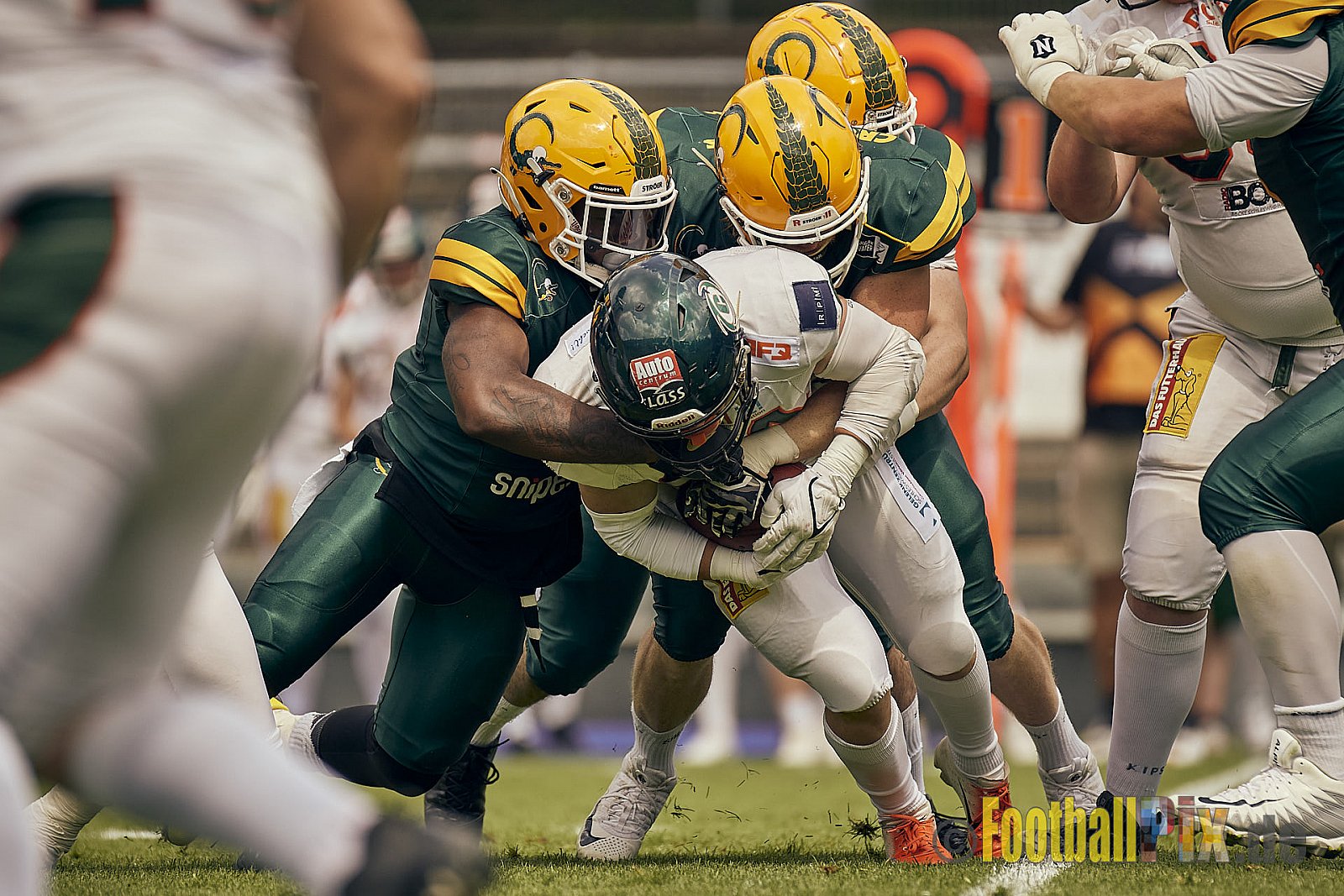GFL Season 2022 Cologne Crocodiles vs. Kiel Baltic Hurricanes am 11.06.2022 im Stadion Stadion Höhenberg, Höhenberger Ring, 51103 Köln. Punkte Endstand 49 : 00. Bildnummer: 2022-06-11_0518 - CologneCrocodilesVsKielBalticHurricanes