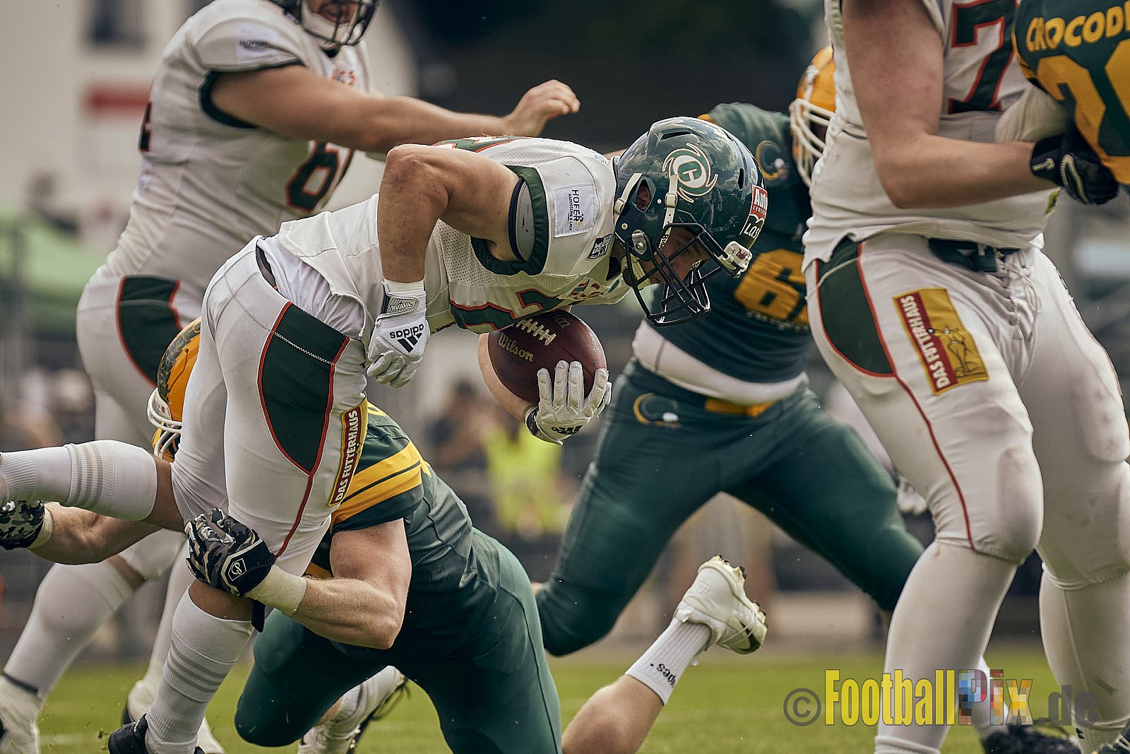 GFL Season 2022 Cologne Crocodiles vs. Kiel Baltic Hurricanes am 11.06.2022 im Stadion Stadion Höhenberg, Höhenberger Ring, 51103 Köln. Punkte Endstand 49 : 00. Bildnummer: 2022-06-11_0895 - CologneCrocodilesVsKielBalticHurricanes