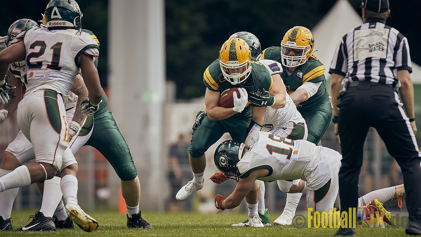 GFL Season 2022 Cologne Crocodiles vs. Kiel Baltic Hurricanes am 11.06.2022 im Stadion Stadion Höhenberg, Höhenberger Ring, 51103 Köln. Punkte Endstand 49 : 00. Bildnummer: 2022-06-11_0971 - CologneCrocodilesVsKielBalticHurricanes