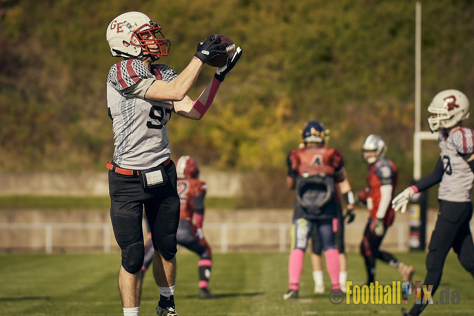 AFCV NRW Landesliga Season 2022 Iserlohn Titans vs. Bochum Rebels am 08.10.2022 im Stadion Hemberg-Stadion (Süd), Immermannstraße 10, 58636 Iserlohn, Punkte Endstand 13 : 03.
[Bildnummer: 2022-10-08_0011] - IserlohnTitansVsBochumRebels