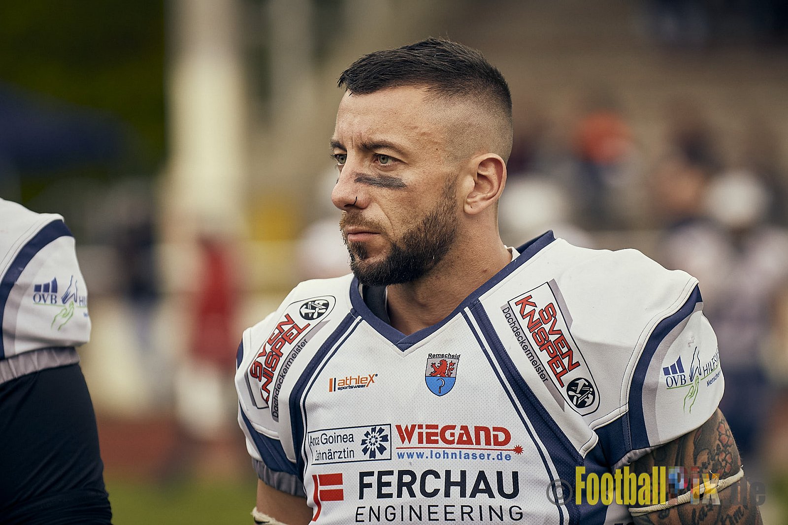 AFCV NRW Oberliga Season 2022 Remscheid Amboss vs. Krefeld Ravens am 15.10.2022 im Stadion Reinshagen Stadion, Wallburgstraße 25, 42857 Remscheid, Punkte Endstand 00 : 28.
[Bildnummer: 2022-10-15_0094] - RemscheidAmbossVsKrefeldRavens