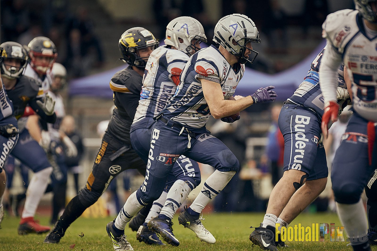 AFCV NRW Oberliga Season 2022 Remscheid Amboss vs. Krefeld Ravens am 15.10.2022 im Stadion Reinshagen Stadion, Wallburgstraße 25, 42857 Remscheid, Punkte Endstand 00 : 28.
[Bildnummer: 2022-10-15_0296] - RemscheidAmbossVsKrefeldRavens