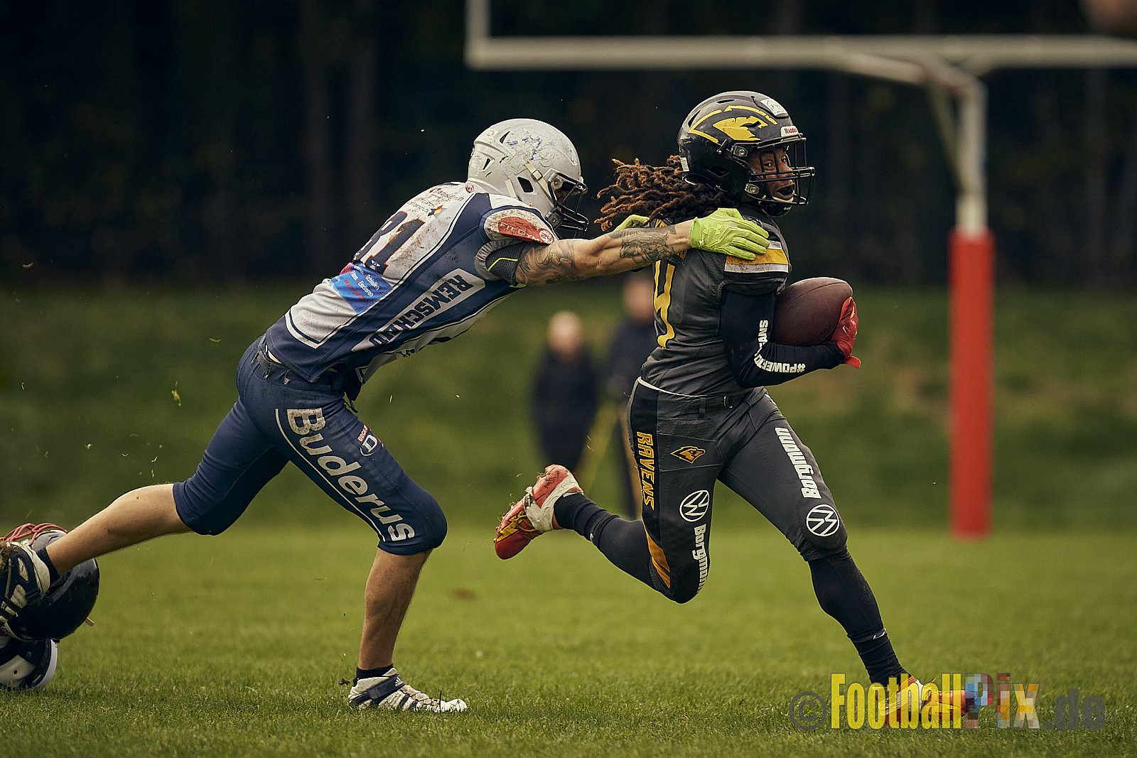 AFCV NRW Oberliga Season 2022 Remscheid Amboss vs. Krefeld Ravens am 15.10.2022 im Stadion Reinshagen Stadion, Wallburgstraße 25, 42857 Remscheid, Punkte Endstand 00 : 28.
[Bildnummer: 2022-10-15_0385] - RemscheidAmbossVsKrefeldRavens