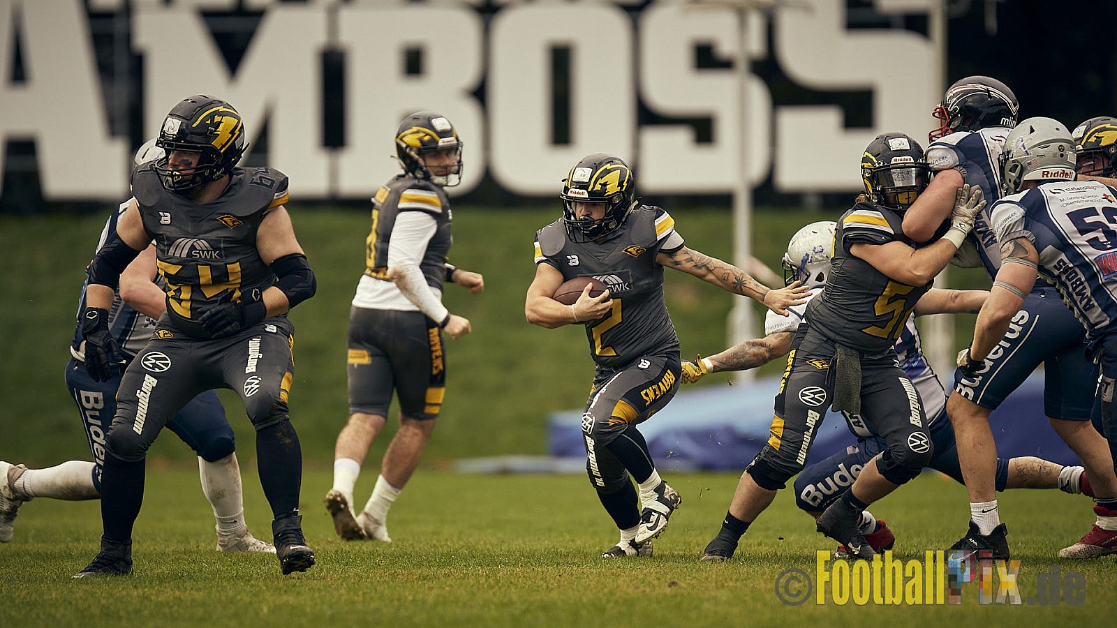 AFCV NRW Oberliga Season 2022 Remscheid Amboss vs. Krefeld Ravens am 15.10.2022 im Stadion Reinshagen Stadion, Wallburgstraße 25, 42857 Remscheid, Punkte Endstand 00 : 28.
[Bildnummer: 2022-10-15_0388] - RemscheidAmbossVsKrefeldRavens
