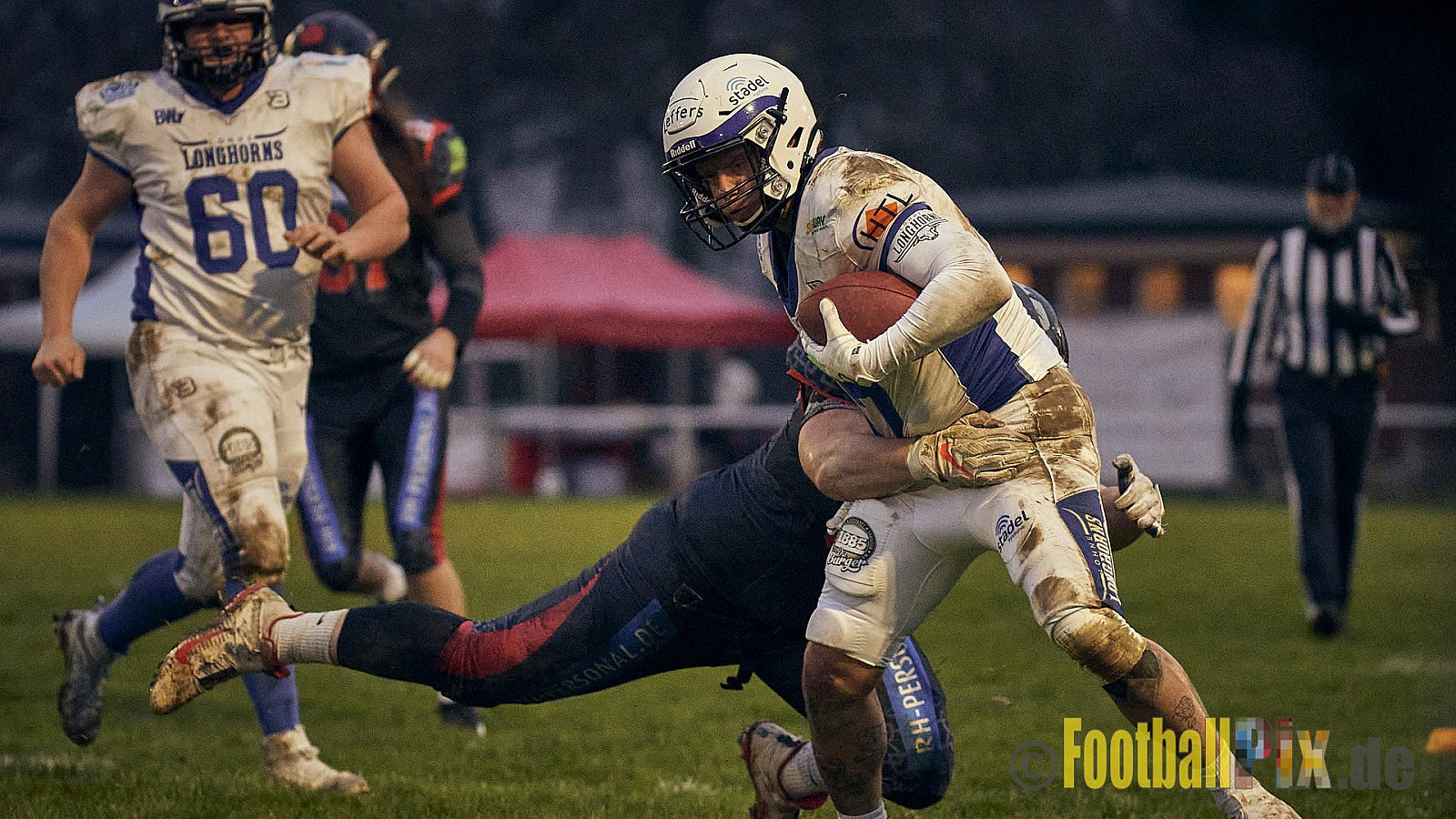 Preseason Game early bird 2023 Solingen Paladins vs. Lohne Longhorns am 4.03.2023 im Stadion Jahnkampfbahn Solingen, Adolf-Clarenbach-Straße 36, 42719 Solingen. Spiel Endstand 34 : 0. Bildnummer: 2023-03-04_0187 - SolingenPaladinsVsLohneLonghorns