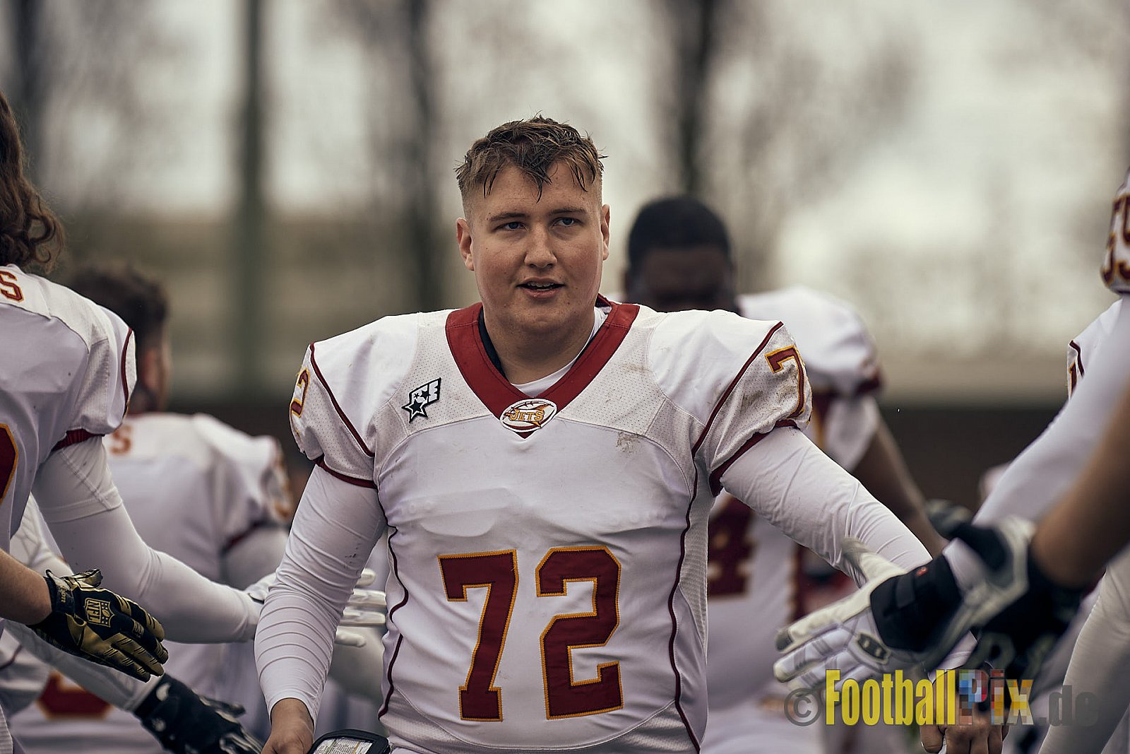 Preseason Game 2023 Krefeld Ravens vs. Troisdorf Jets am 25.03.2023 im Stadion BSA Sprödental. Die Adresse: BeziBSA Sprödental, Sprödentalstr. 15, 47799 Krefeld. Punkte Endstand 12 : 07. Bildnummer: 2023-03-25_0011 - KrefeldRavensVsTroisdorfJets