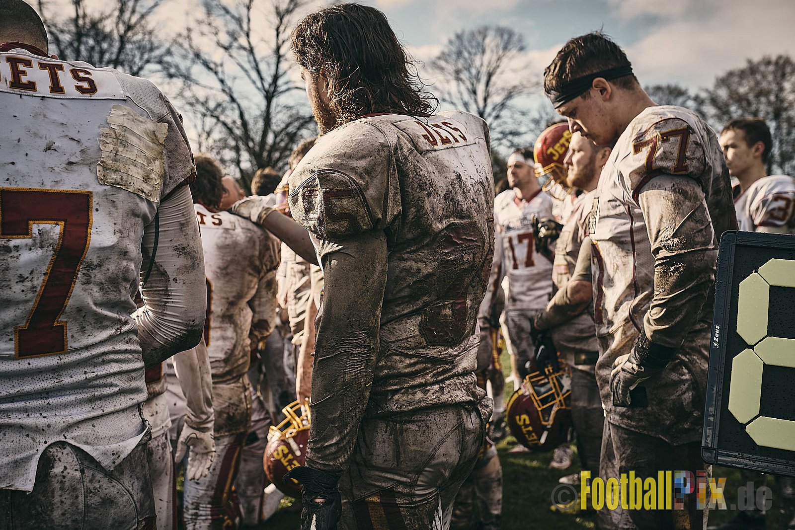 Preseason Game 2023 Krefeld Ravens vs. Troisdorf Jets am 25.03.2023 im Stadion BSA Sprödental. Die Adresse: BeziBSA Sprödental, Sprödentalstr. 15, 47799 Krefeld. Punkte Endstand 12 : 07. Bildnummer: 2023-03-25_0414 - KrefeldRavensVsTroisdorfJets