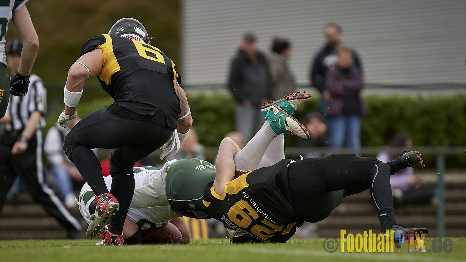 AFCV Regionalliga Season 2023 Düsseldorf Bulldozer vs. Bielefeld Bulldogs am 23.04.2023 im Stadion Sportpark Niederheid, Paul-Thomas-Straße 35, 40589 Düsseldorf, Punkte Endstand 0 : 34.
[2023-04-23_0159] - DBulldozerVsBielefeldBulldogs