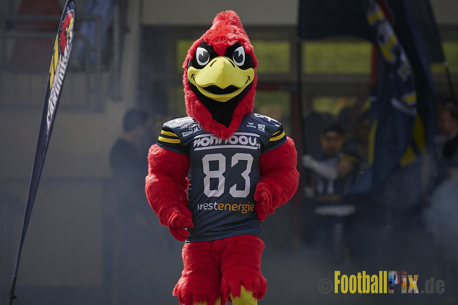 AFCV Regionalliga Season 2023 Essen Assindia Cardinals vs. Wuppertal Greyhounds am 30.04.2023 im Stadion Stadion am Hallo, Hallostraße 50, 45141 Essen, Punkte Endstand 12 : 27.
[2023-04-30_0014] - EssenAssindiaCardinalsVsWuppertalGreyhounds