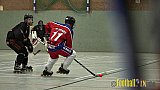 ISHD Inliner Hockey LLR Monheim Skunks I vs. Hilden Flames II am 14.05.2023 im Stadion Sporthalle Sandberg, Falkenstr., 40789 Monheim, Punkte Endstand 9 : 8. - IshdMonheimSkunksVsHildenFlames2