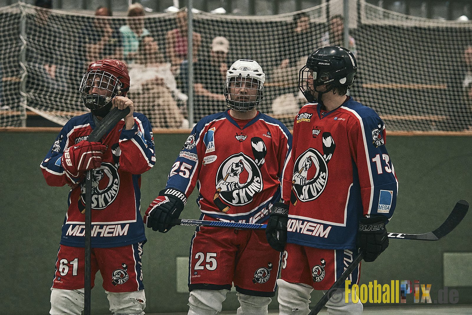 ISHD Inliner Hockey LLR Monheim Skunks I vs. Hilden Flames II am 14.05.2023 im Stadion Sporthalle Sandberg, Falkenstr., 40789 Monheim, Punkte Endstand 9 : 8. - IshdMonheimSkunksVsHildenFlames2
