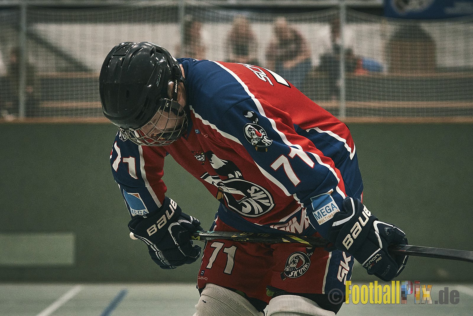 ISHD Inliner Hockey LLR Monheim Skunks I vs. Hilden Flames II am 14.05.2023 im Stadion Sporthalle Sandberg, Falkenstr., 40789 Monheim, Punkte Endstand 9 : 8. - IshdMonheimSkunksVsHildenFlames2