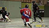 ISHD Inliner Hockey LLR Monheim Skunks I vs. Hilden Flames II am 14.05.2023 im Stadion Sporthalle Sandberg, Falkenstr., 40789 Monheim, Punkte Endstand 9 : 8. - IshdMonheimSkunksVsHildenFlames2