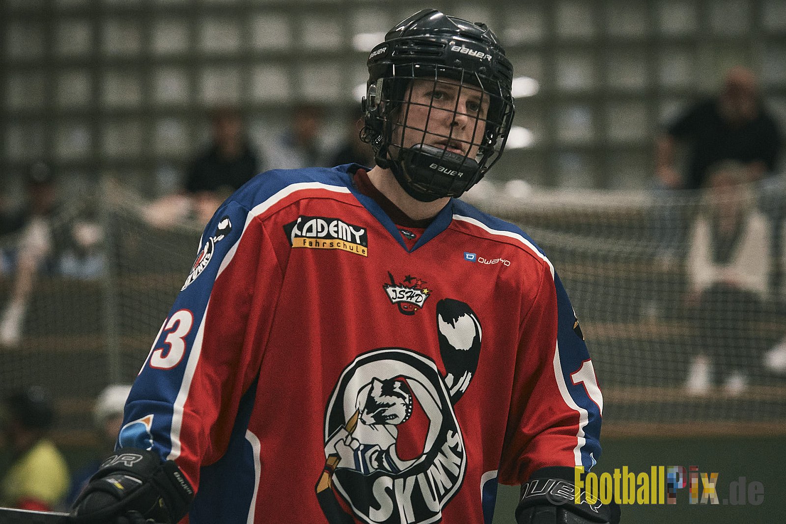 ISHD Inliner Hockey LLR Monheim Skunks I vs. Hilden Flames II am 14.05.2023 im Stadion Sporthalle Sandberg, Falkenstr., 40789 Monheim, Punkte Endstand 9 : 8. - IshdMonheimSkunksVsHildenFlames2
