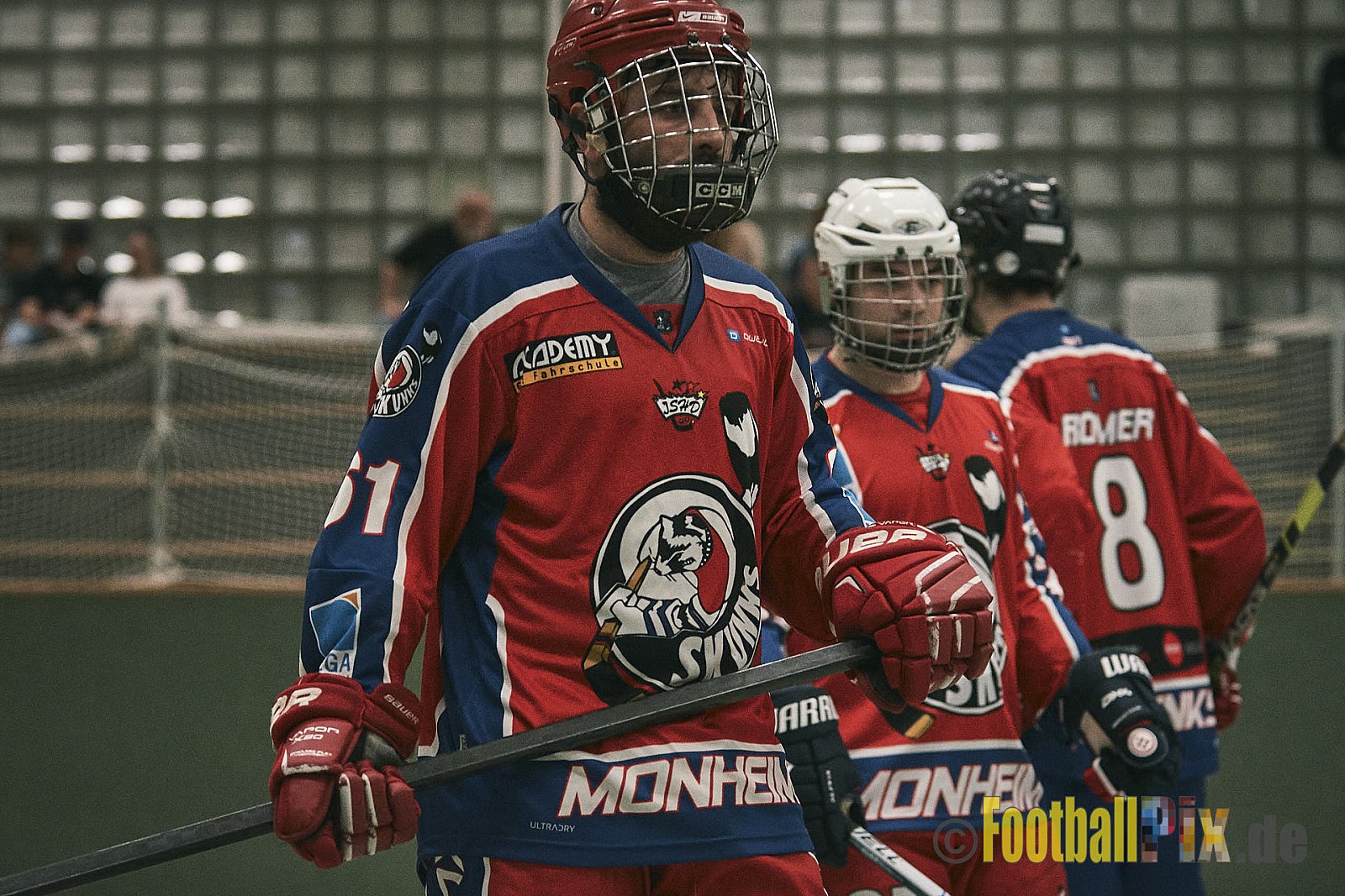 ISHD Inliner Hockey LLR Monheim Skunks I vs. Hilden Flames II am 14.05.2023 im Stadion Sporthalle Sandberg, Falkenstr., 40789 Monheim, Punkte Endstand 9 : 8. - IshdMonheimSkunksVsHildenFlames2