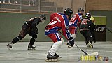 ISHD Inliner Hockey LLR Monheim Skunks I vs. Hilden Flames II am 14.05.2023 im Stadion Sporthalle Sandberg, Falkenstr., 40789 Monheim, Punkte Endstand 9 : 8. - IshdMonheimSkunksVsHildenFlames2