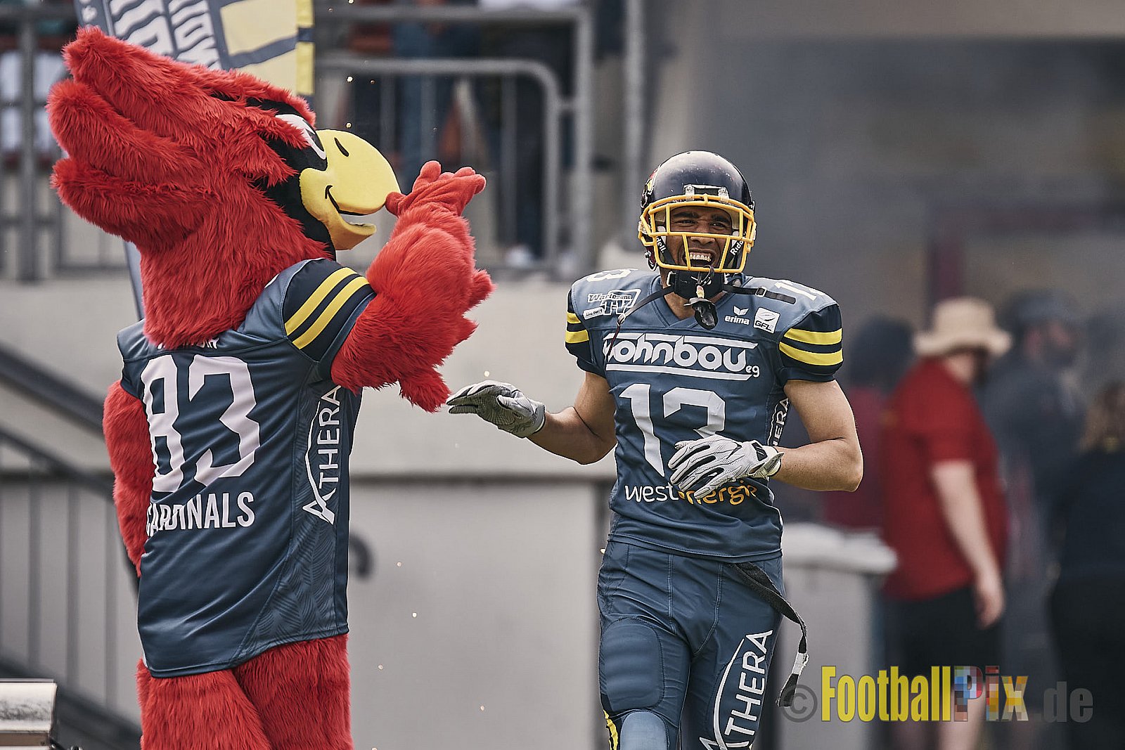 AFCV Regionalliga Season 2023 Essen Assindia Cardinals vs. Bonn Gamecocks am 21.05.2023 im Stadion am Hallo, Hallostraße 50, 45141 Essen, Punkte Endstand: 20 : 28
[Bildnummer: 2023-05-21_0028] - EssenAssindiaCardinalsVsBonnGamecocks