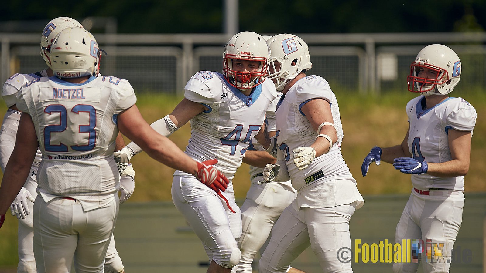 AFCV Regionalliga Season 2023 Essen Assindia Cardinals vs. Bonn Gamecocks am 21.05.2023 im Stadion am Hallo, Hallostraße 50, 45141 Essen, Punkte Endstand: 20 : 28
[Bildnummer: 2023-05-21_0226] - EssenAssindiaCardinalsVsBonnGamecocks