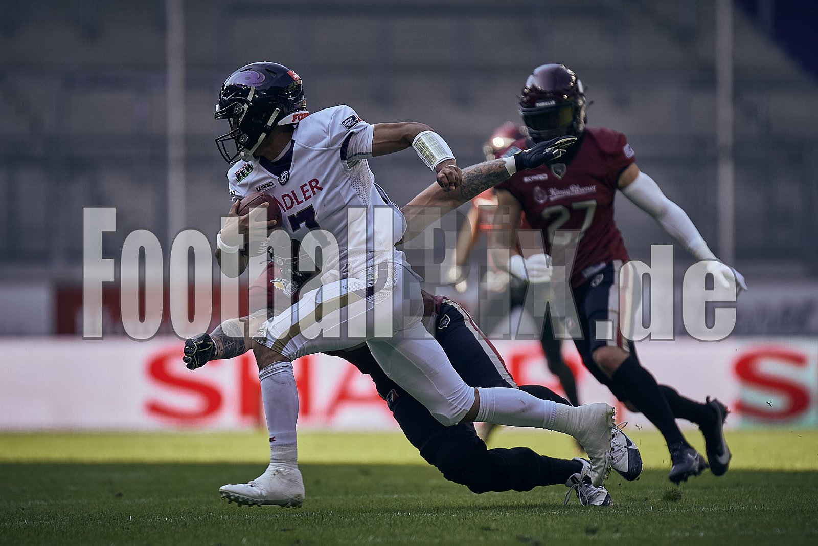Die 1.Spielwoche der European League of Football (ELF) Season 2023 Rhein Fire vs. Frankfurt Galaxy  am 4.06.2023 im Stadion Schauinsland-Reisen-Arena, Margaretenstraße 5-7, 47055 Duisburg. Punkte Endstand 33 : 9. 
Bildnummer: 2023-06-04_0448 - ELF FrankfurtGalaxy@RheinFire