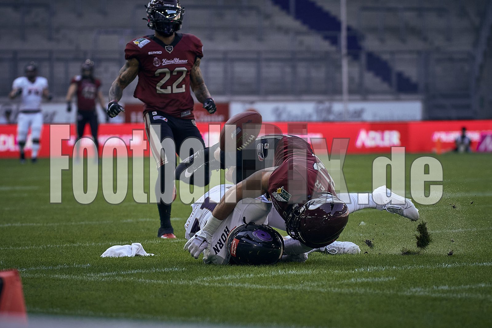 Die 1.Spielwoche der European League of Football (ELF) Season 2023 Rhein Fire vs. Frankfurt Galaxy  am 4.06.2023 im Stadion Schauinsland-Reisen-Arena, Margaretenstraße 5-7, 47055 Duisburg. Punkte Endstand 33 : 9. 
Bildnummer: 2023-06-04_0679 - ELF FrankfurtGalaxy@RheinFire