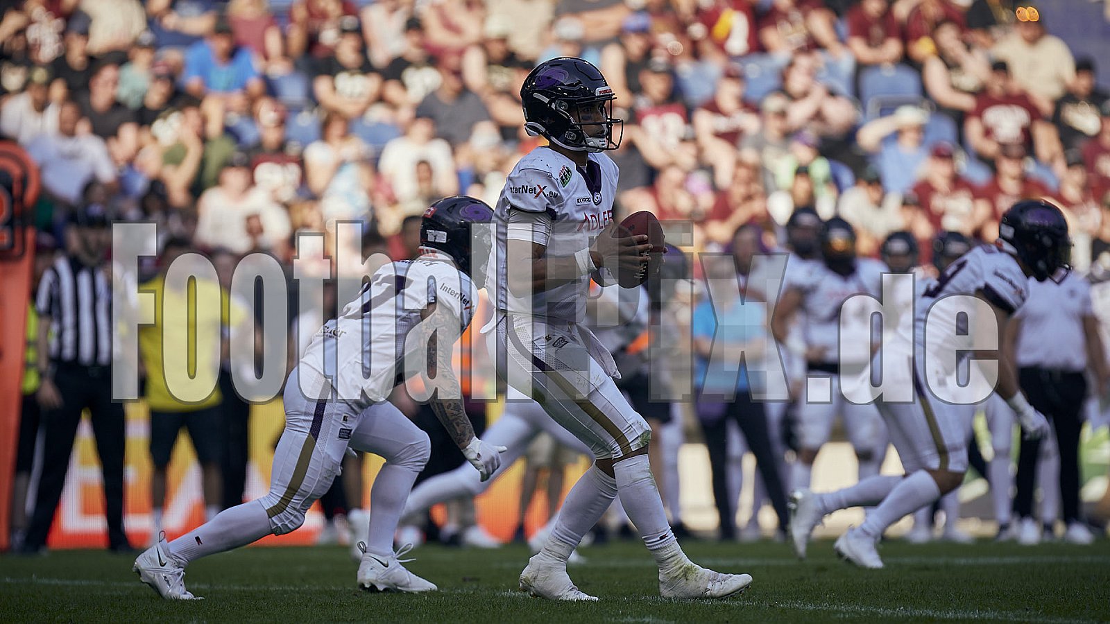 Die 1.Spielwoche der European League of Football (ELF) Season 2023 Rhein Fire vs. Frankfurt Galaxy  am 4.06.2023 im Stadion Schauinsland-Reisen-Arena, Margaretenstraße 5-7, 47055 Duisburg. Punkte Endstand 33 : 9. 
Bildnummer: 2023-06-04_0748 - ELF FrankfurtGalaxy@RheinFire