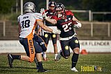 Spiel der GFL2 Season 2023 Düsseldorf Panther vs. Rostock Griffins am 17.06.2023 im Stadion VfL Benrath, Karl-Hohmann-Straße 70, 40597 Düsseldorf. Punkte Endstand 46 : 26. 
Bildnummer: 2023-06-17_0461 - DPantherVsRostockGriffins
