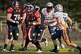 Spiel der GFL2 Season 2023 Düsseldorf Panther vs. Rostock Griffins am 17.06.2023 im Stadion VfL Benrath, Karl-Hohmann-Straße 70, 40597 Düsseldorf. Punkte Endstand 46 : 26. 
Bildnummer: 2023-06-17_0474 - DPantherVsRostockGriffins