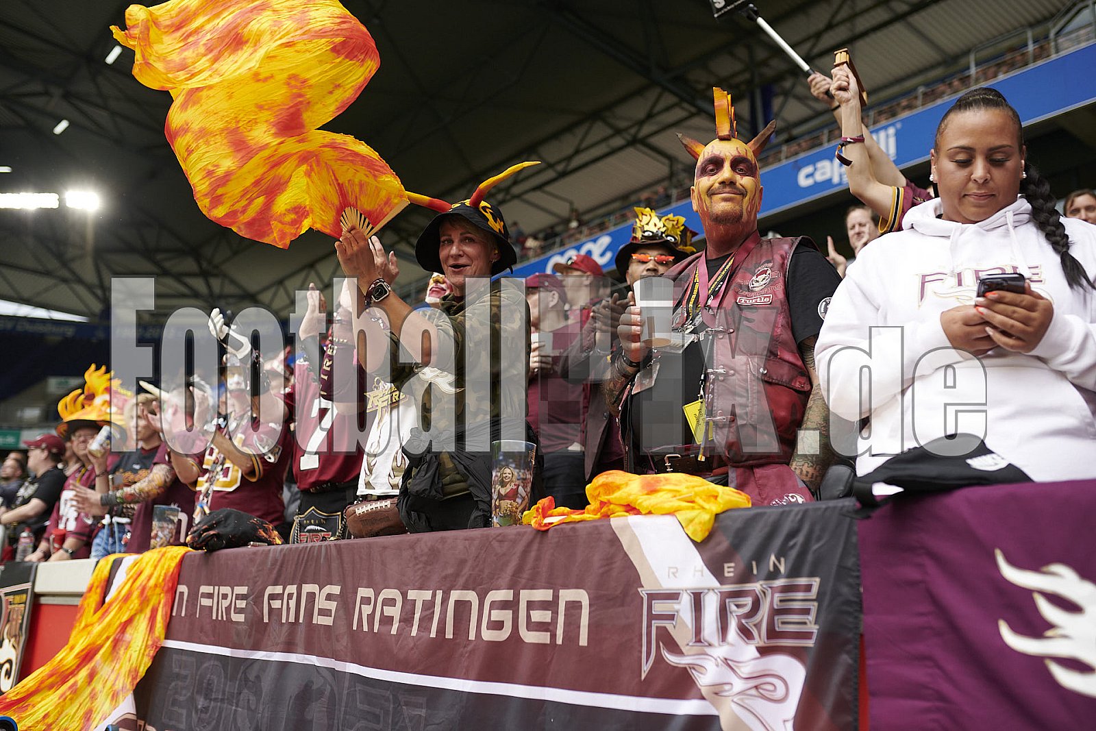 Die 5.Spielwoche der European League of Football (ELF) Season 2023 Rhein Fire vs Helvetic Guards am 1.07.2023 im Stadion Schauinsland-Reisen-Arena, Margaretenstraße 5-7, 47055 Duisburg. Punkte Endstand 51 : 0. 
Bildnummer: 2023-07-01_0694 - ELF HelveticGuards@RheinFire