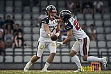 Spiel der GFL2 Season 2023 Düsseldorf Panther vs. Münster Blackhawks am 08.07.2023 im Stadion VfL Benrath, Karl-Hohmann-Straße 70, 40597 Düsseldorf. Punkte Endstand 39 : 0. 
Bildnummer: 2023-07-08_0364 - DPantherVsMsBlackhawks