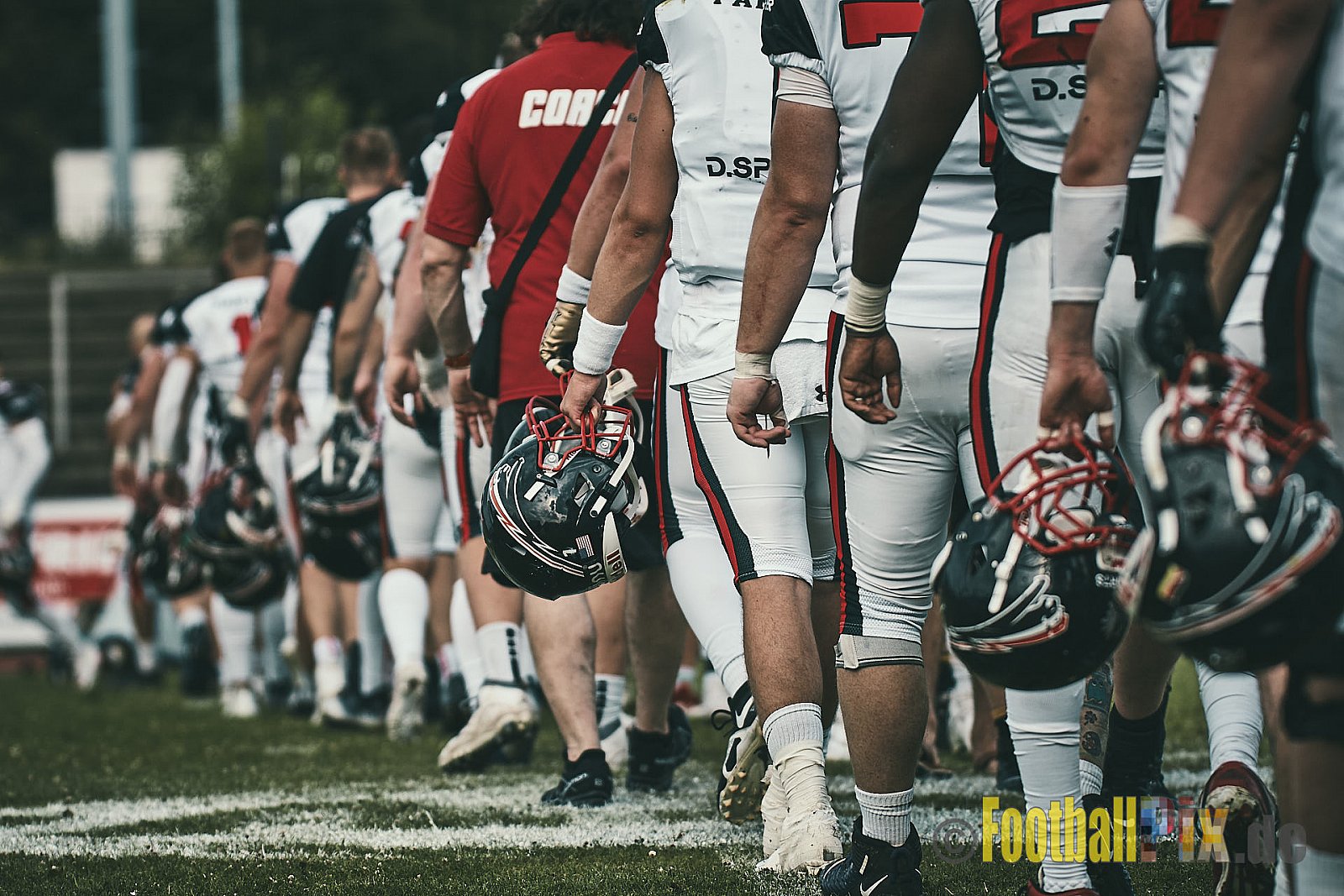 Spiel der GFL2 Season 2023 Düsseldorf Panther vs. Münster Blackhawks am 08.07.2023 im Stadion VfL Benrath, Karl-Hohmann-Straße 70, 40597 Düsseldorf. Punkte Endstand 39 : 0. 
Bildnummer: 2023-07-08_0393 - DPantherVsMsBlackhawks