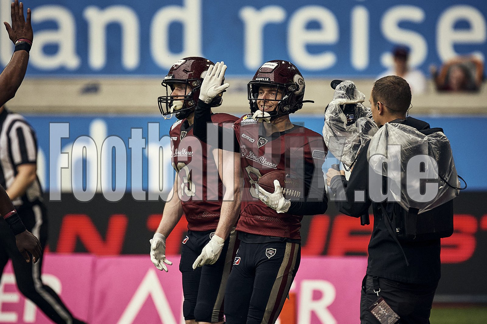Die 6.Spielwoche der European League of Football (ELF) Season 2023 Rhein Fire vs. Munich Ravens am 09.07.2023 im Stadion Schauinsland-Reisen-Arena, Margaretenstraße 5-7, 47055 Duisburg. Punkte Endstand 39 : 25. 
Bildnummer: 2023-07-09_0734 - ELF MunichRavens@RheinFire