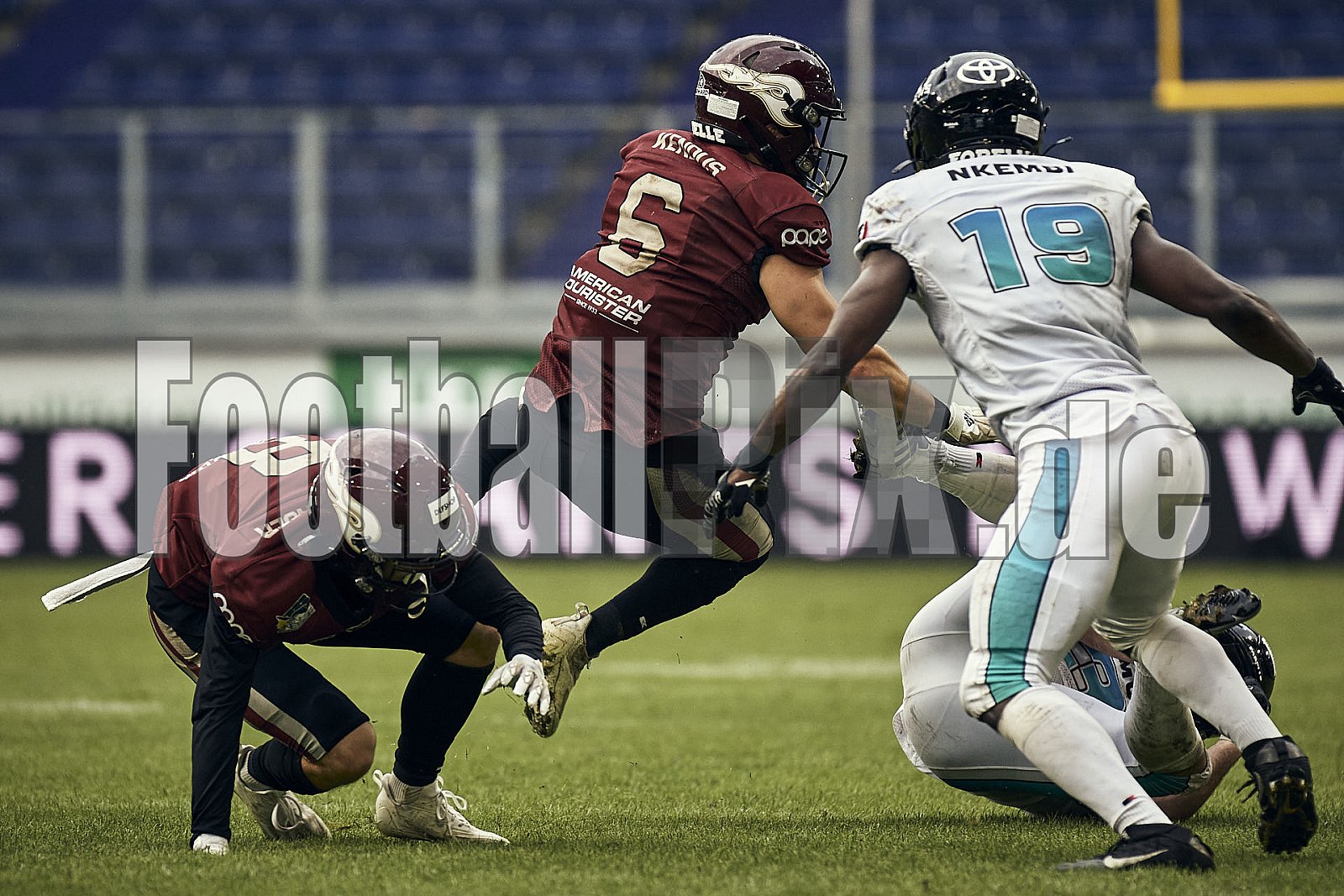 Die 6.Spielwoche der European League of Football (ELF) Season 2023 Rhein Fire vs. Munich Ravens am 09.07.2023 im Stadion Schauinsland-Reisen-Arena, Margaretenstraße 5-7, 47055 Duisburg. Punkte Endstand 39 : 25. 
Bildnummer: 2023-07-09_1065 - ELF MunichRavens@RheinFire