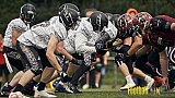 AFCV Landesliga NRW Season 2023 Iserlohn Titans vs. Lüdenscheid Lightnings am 5.08.2023 im Stadion inceptum-Stadion am Seilersee, Seeuferstraße 26, 58636 Iserlohn. Punkte Endstand 18 : 28. 
Bildnummer: 2023-08-05_0186 - IserlohnTitansVsLuedenscheidLightnings