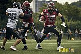 AFCV Landesliga NRW Season 2023 Iserlohn Titans vs. Lüdenscheid Lightnings am 5.08.2023 im Stadion inceptum-Stadion am Seilersee, Seeuferstraße 26, 58636 Iserlohn. Punkte Endstand 18 : 28. 
Bildnummer: 2023-08-05_0242 - IserlohnTitansVsLuedenscheidLightnings