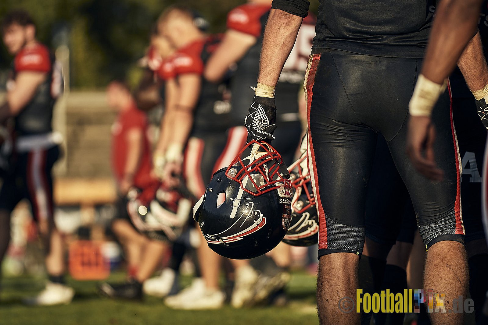 Ligaspiel der GFL2 Season 2023 Düsseldorf Panther vs. Oldenburg Knights am 12.08.2023 im Stadion VfL Benrath, Karl-Hohmann-Straße 70, 40597 Düsseldorf. Punkte Endstand 6 : 8.
Bildnummer: 2023-08-12_0388 - DPantherVsOldenburgKnights