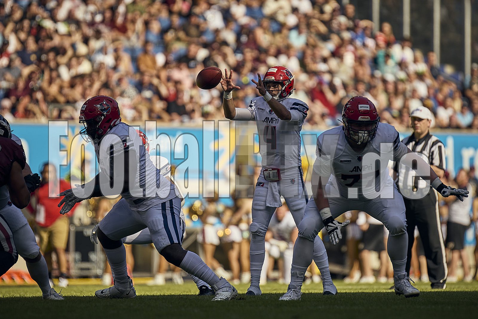 Die 11.Spielwoche der European League of Football (ELF) Season 2023 Rhein Fire vs. Hamburg Sea Devils am 13.08.2023 im Stadion Schauinsland-Reisen-Arena, Margaretenstraße 5-7, 47055 Duisburg. Punkte Endstand 40 : 9. 
Bildnummer: 2023-08-13_0372 - Elf HamburgSeaDevils@RheinFire