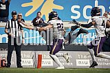 Das Halbfinale der European League of Football (ELF) Season 2023 Rhein Fire vs. Frankfurt Galaxy am 17.09.2023 im Stadion Schauinsland-Reisen-Arena, Margaretenstraße 5-7, 47055 Duisburg. Punkte Endstand 42 : 23. 
Bildnummer: 2023-09-17_1052 - FrankfurtGalaxy@RheinFire